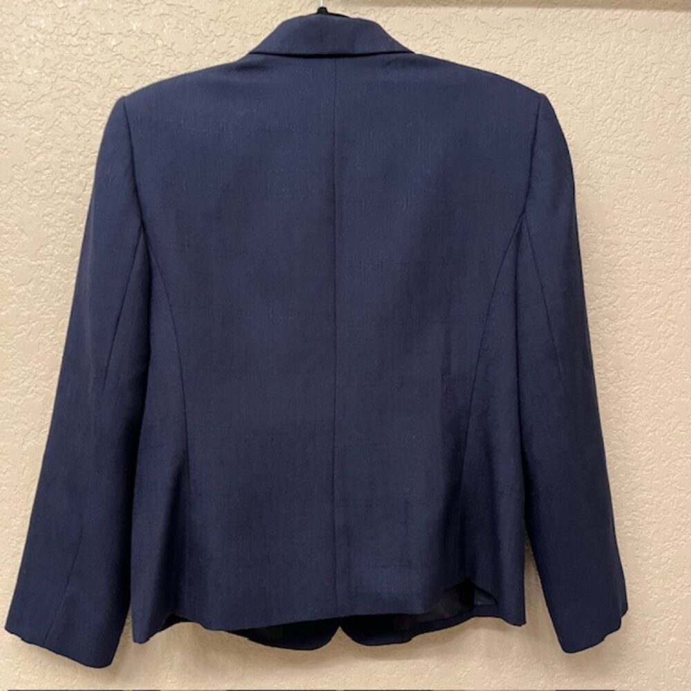 Women’s Navy blazer Suit Jacket Gold Button office work business casual 12P - Picture 2 of 11